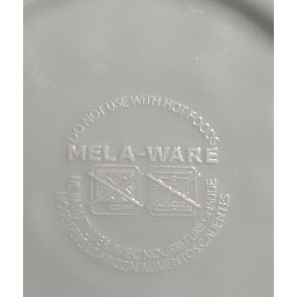 Set of 2 Mela-Ware Floral Design Melamine Salad Cereal Bowls 6.5" Scalloped Edge - Picture 4 of 8